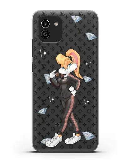Чехол Лола Банни (Lolla Bunny) в спортивном костюме Луи Витон (Louis Vuitton) силиконовый для Samsung Galaxy A03 [SM-A035]