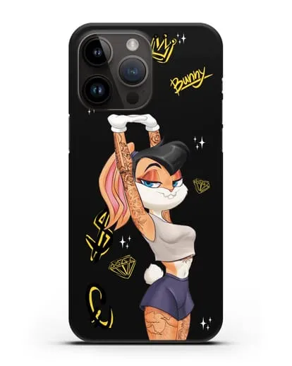 Чехол Лола Банни (Lolla Bunny) в татуировках силиконовый для iPhone 14 Pro Max