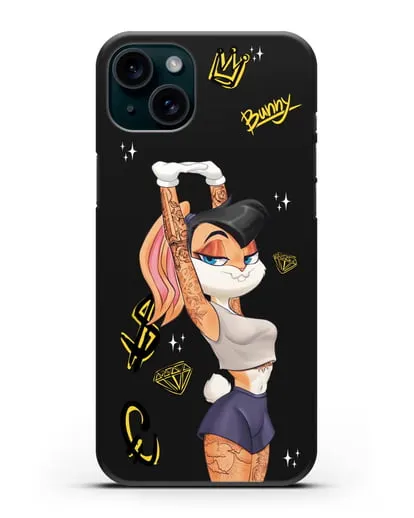 Чехол Лола Банни (Lolla Bunny) в татуировках силиконовый для iPhone 15 Plus