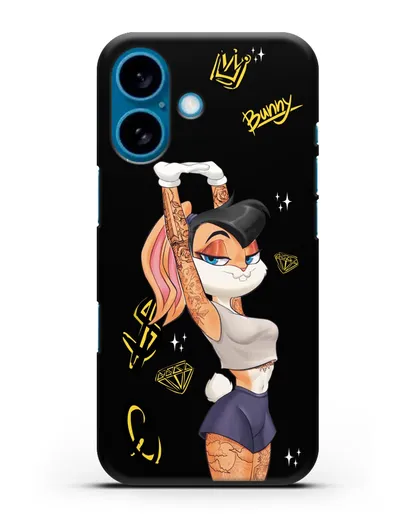 Чехол Лола Банни (Lolla Bunny) в татуировках силиконовый для iPhone 16
