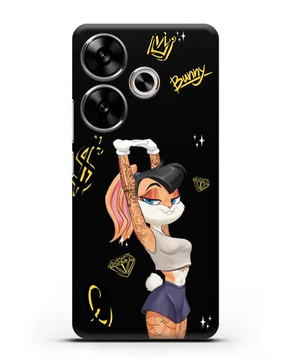 Чехол Лола Банни (Lolla Bunny) в татуировках силиконовый для Xiaomi Poco F6