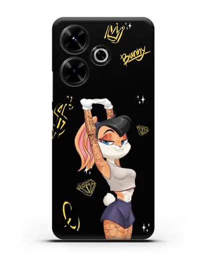 Чехол Лола Банни (Lolla Bunny) в татуировках силиконовый для Xiaomi Poco M6