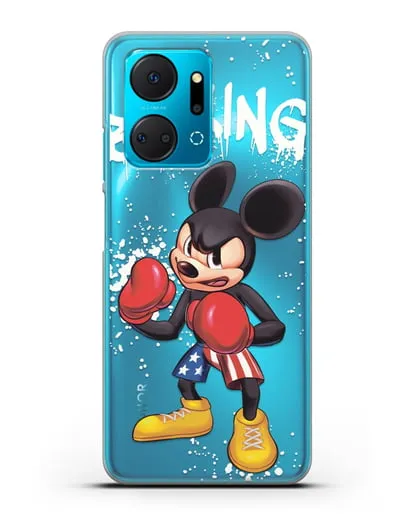 Чехол Микки Маус (Mickie Mouse) боксёр силиконовый для Honor X7a Plus