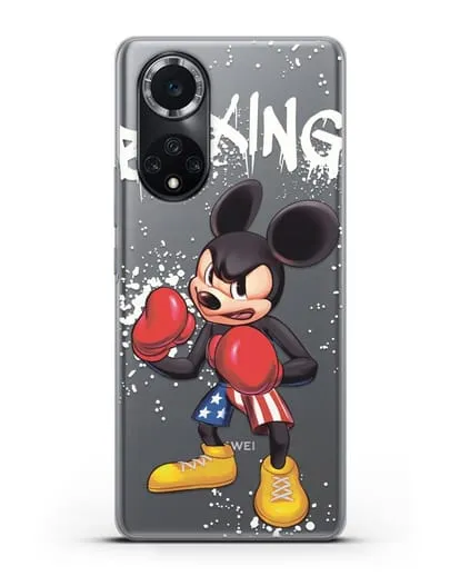 Чехол Микки Маус (Mickie Mouse) боксёр силиконовый для Huawei Nova 9