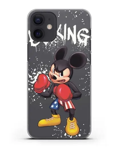 Чехол Микки Маус (Mickie Mouse) боксёр силиконовый для iPhone 12 mini