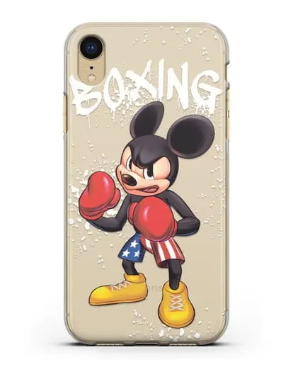 Чехол Микки Маус (Mickie Mouse) боксёр силиконовый для iPhone XR