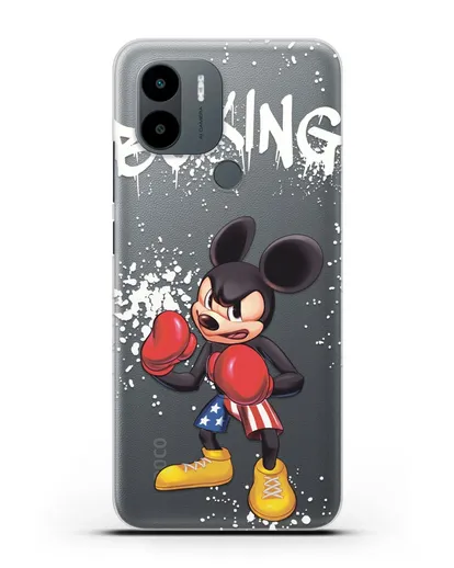 Чехол Микки Маус (Mickie Mouse) боксёр силиконовый для Xiaomi Poco C51