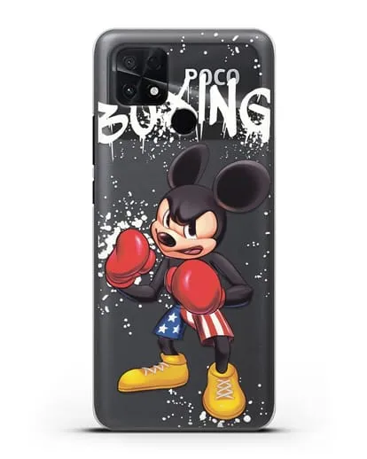 Чехол Микки Маус (Mickie Mouse) боксёр силиконовый для Xiaomi Poco C40