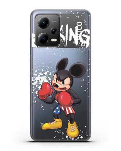 Чехол Микки Маус (Mickie Mouse) боксёр силиконовый для Xiaomi Poco X5