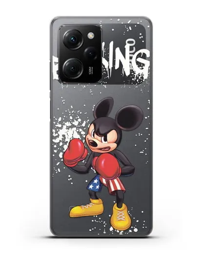 Чехол Микки Маус (Mickie Mouse) боксёр силиконовый для Xiaomi Poco X5 Pro