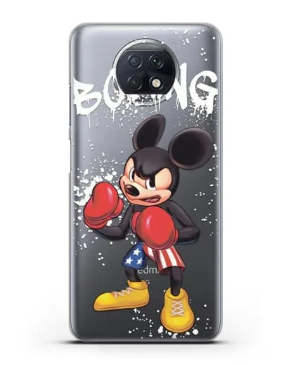 Чехол Микки Маус (Mickie Mouse) боксёр силиконовый для Xiaomi Redmi Note 9T