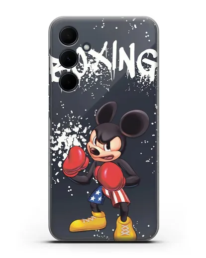Чехол Микки Маус (Mickie Mouse) боксёр силиконовый для Samsung Galaxy A55 [SM-A556]