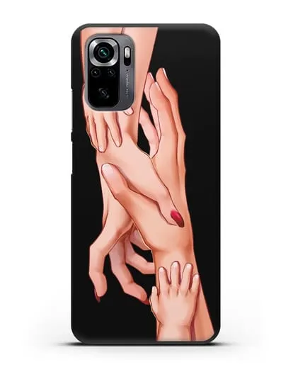 Чехол с иллюстрацией Семья - мама, папа и два малыша силиконовый для Xiaomi Poco M5s