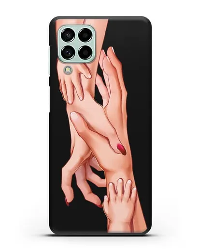 Чехол с иллюстрацией Семья - мама, папа и два малыша силиконовый для Samsung Galaxy M53 [SM-M536]