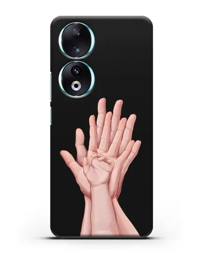 Чехол с иллюстрацией Ладошки силиконовый для Honor 90