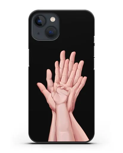 Чехол с иллюстрацией Ладошки силиконовый для iPhone 13 Mini