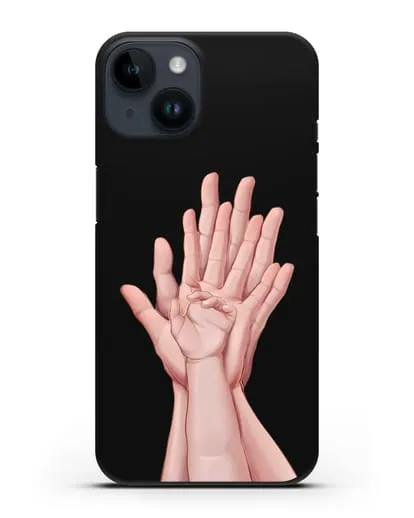 Чехол с иллюстрацией Ладошки силиконовый для iPhone 14