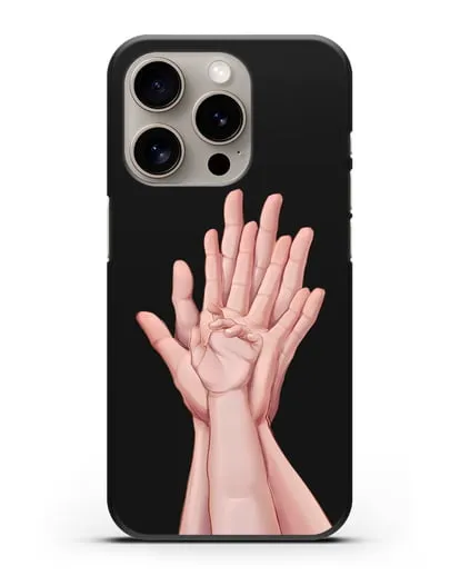 Чехол с иллюстрацией Ладошки силиконовый для iPhone 15 Pro