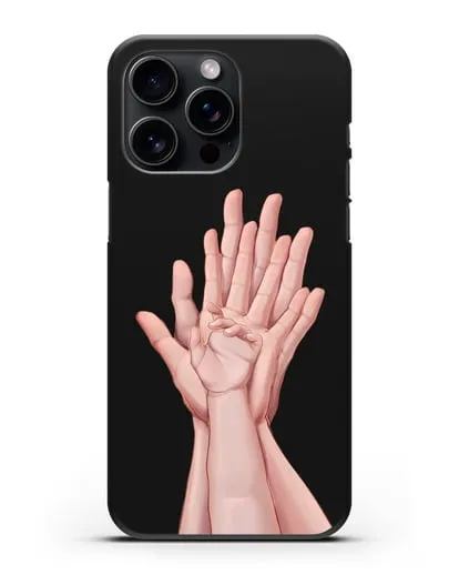 Чехол с иллюстрацией Ладошки силиконовый для iPhone 15 Pro Max