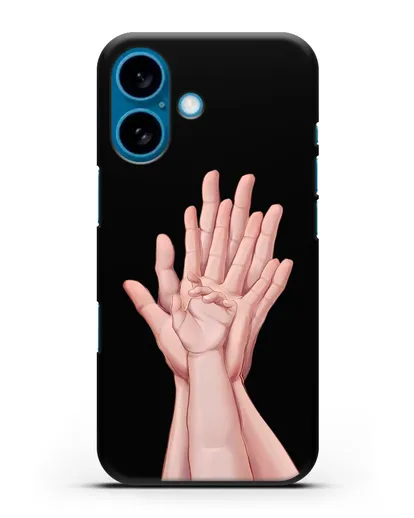 Чехол с иллюстрацией Ладошки силиконовый для iPhone 16