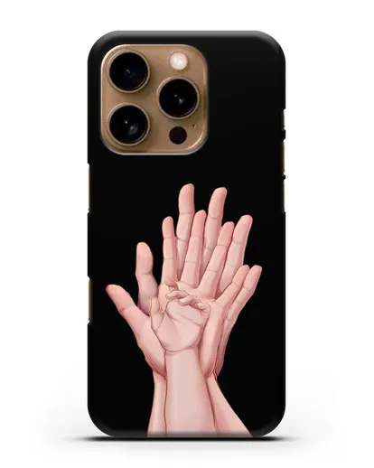 Чехол с иллюстрацией Ладошки силиконовый для iPhone 16 Pro