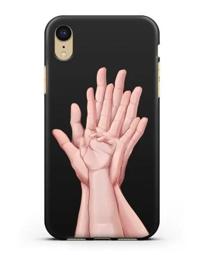 Чехол с иллюстрацией Ладошки силиконовый для iPhone XR