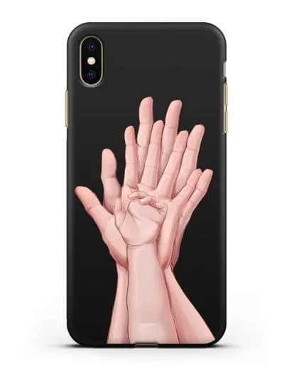 Чехол с иллюстрацией Ладошки силиконовый для iPhone XS Max