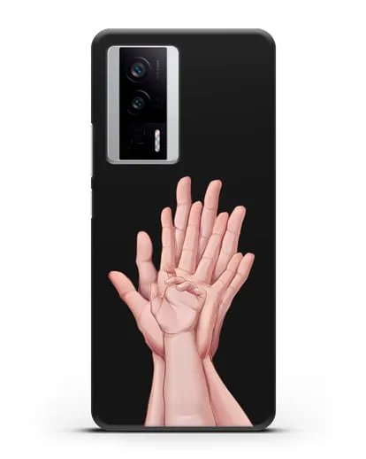 Чехол с иллюстрацией Ладошки силиконовый для Xiaomi Poco F5 Pro