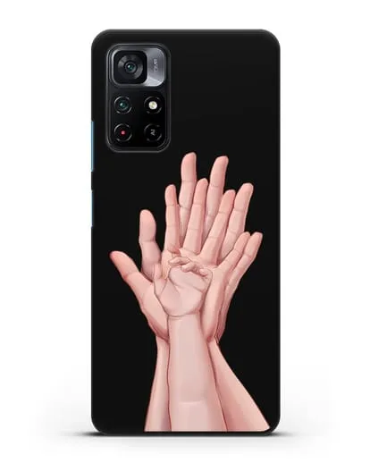 Чехол с иллюстрацией Ладошки силиконовый для Xiaomi Poco M4 Pro 5G