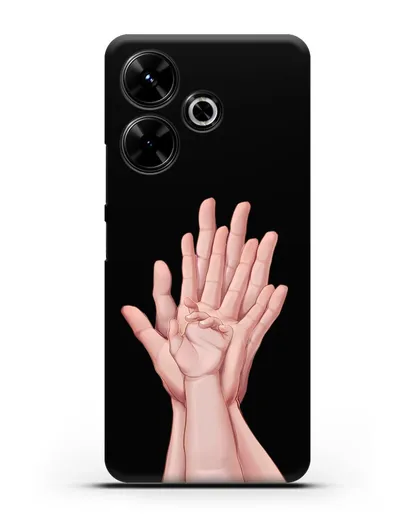 Чехол с иллюстрацией Ладошки силиконовый для Xiaomi Poco M6