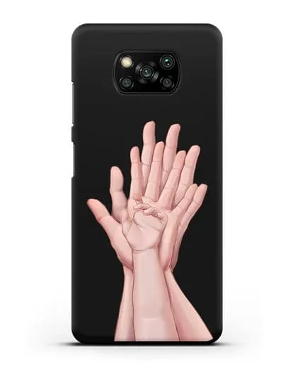 Чехол с иллюстрацией Ладошки силиконовый для Xiaomi Poco X3