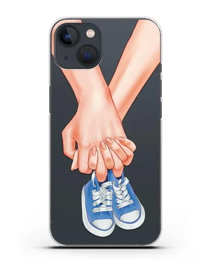 Чехол с иллюстрацией В ожидании малыша силиконовый для iPhone 13 Mini