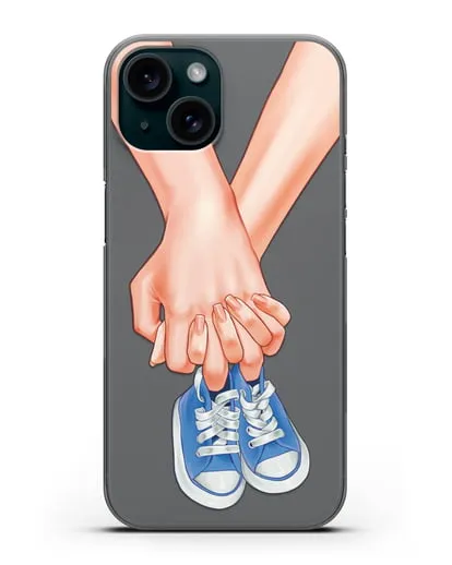 Чехол с иллюстрацией В ожидании малыша силиконовый для iPhone 15