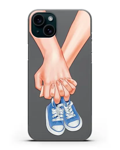 Чехол с иллюстрацией В ожидании малыша силиконовый для iPhone 15 Plus