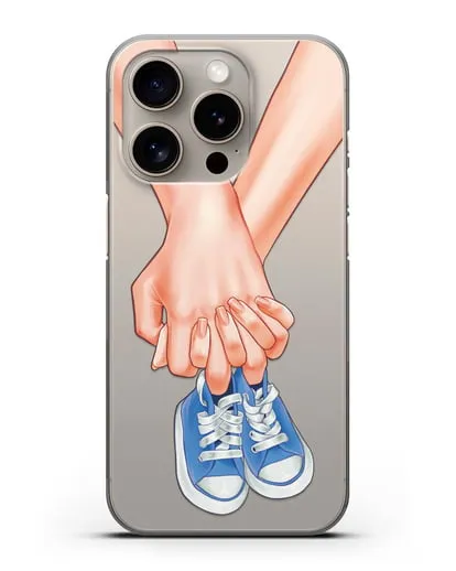 Чехол с иллюстрацией В ожидании малыша силиконовый для iPhone 15 Pro