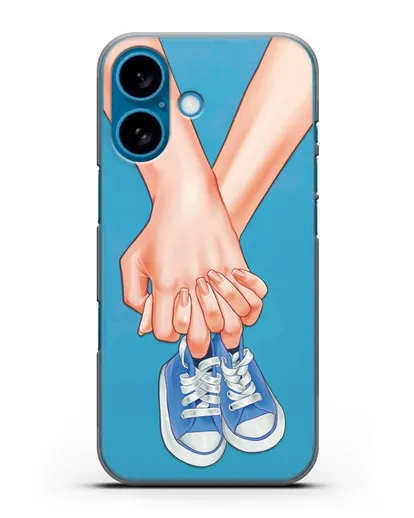 Чехол с иллюстрацией В ожидании малыша силиконовый для iPhone 16