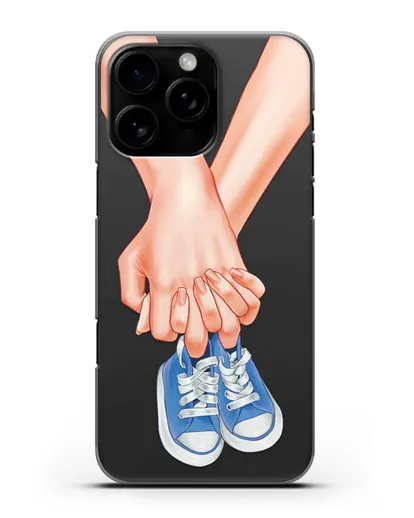 Чехол с иллюстрацией В ожидании малыша силиконовый для iPhone 16 Pro Max