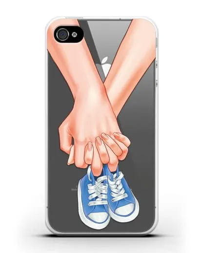 Чехол с иллюстрацией В ожидании малыша силиконовый для iPhone 4/4s