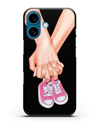 Чехол с иллюстрацией В ожидании девочки силиконовый для iPhone 16