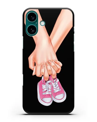 Чехол с иллюстрацией В ожидании девочки силиконовый для iPhone 16 Plus