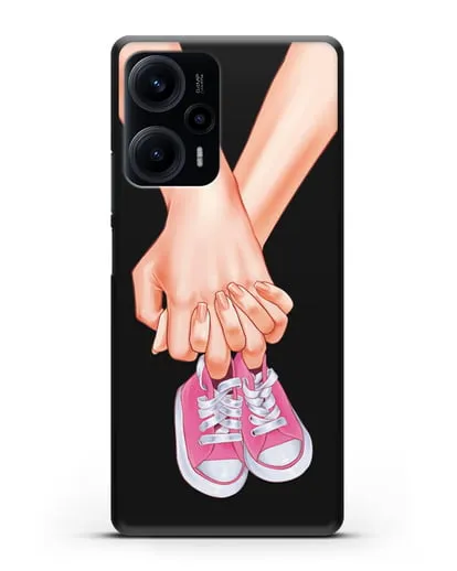 Чехол с иллюстрацией В ожидании девочки силиконовый для Xiaomi Poco F5