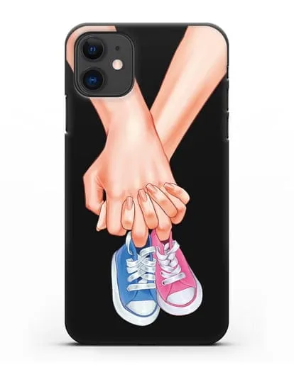 Чехол с иллюстрацией В ожидании детей (мальчик с девочкой) силиконовый для iPhone 11