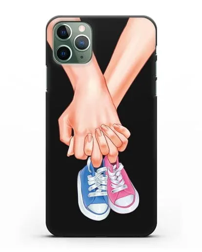 Чехол с иллюстрацией В ожидании детей (мальчик с девочкой) силиконовый для iPhone 11 Pro