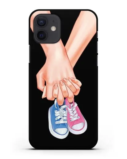 Чехол с иллюстрацией В ожидании детей (мальчик с девочкой) силиконовый для iPhone 12