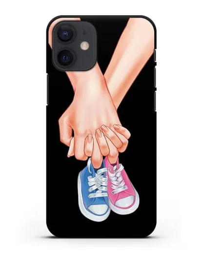 Чехол с иллюстрацией В ожидании детей (мальчик с девочкой) силиконовый для iPhone 12 mini