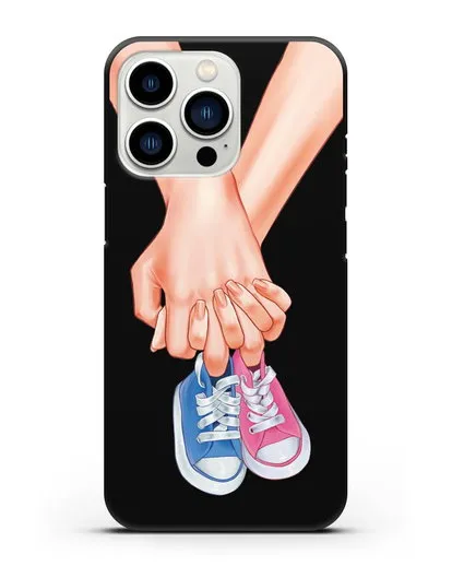 Чехол с иллюстрацией В ожидании детей (мальчик с девочкой) силиконовый для iPhone 13 Pro