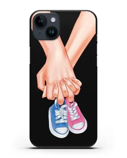 Чехол с иллюстрацией В ожидании детей (мальчик с девочкой) силиконовый для iPhone 14 Plus