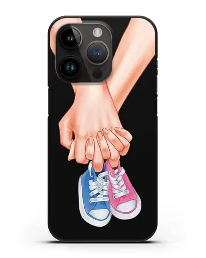 Чехол с иллюстрацией В ожидании детей (мальчик с девочкой) силиконовый для iPhone 14 Pro