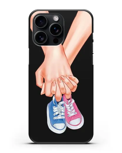 Чехол с иллюстрацией В ожидании детей (мальчик с девочкой) силиконовый для iPhone 15 Pro Max