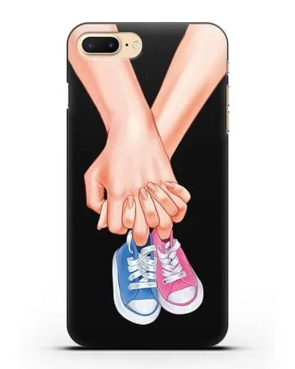 Чехол с иллюстрацией В ожидании детей (мальчик с девочкой) силиконовый для iPhone 7 Plus